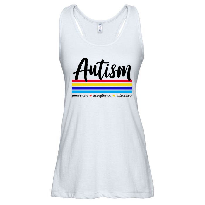 Autism Awareness Acceptance Advocacy Ladies Essential Flowy Tank