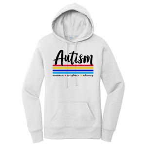 Autism Awareness Acceptance Advocacy Women's Pullover Hoodie