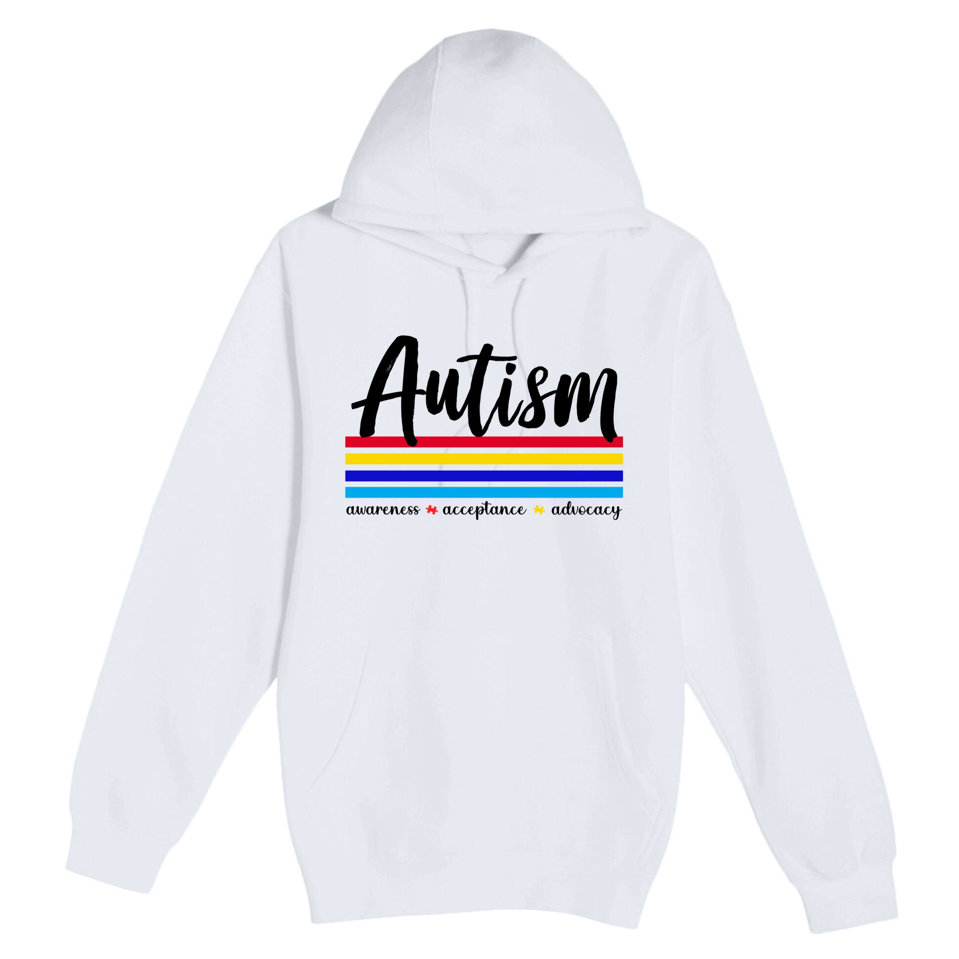 Autism Awareness Acceptance Advocacy Premium Pullover Hoodie