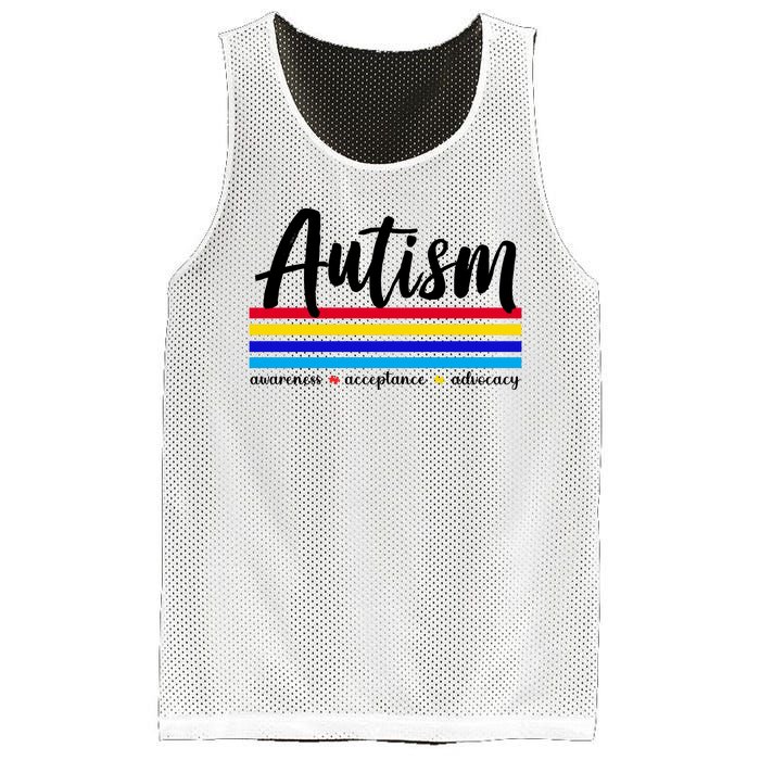 Autism Awareness Acceptance Advocacy Mesh Reversible Basketball Jersey Tank