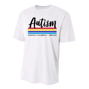 Autism Awareness Acceptance Advocacy Performance Sprint T-Shirt