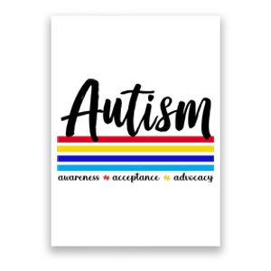 Autism Awareness Acceptance Advocacy Poster