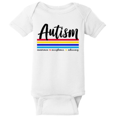 Autism Awareness Acceptance Advocacy Baby Bodysuit