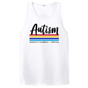 Autism Awareness Acceptance Advocacy PosiCharge Competitor Tank