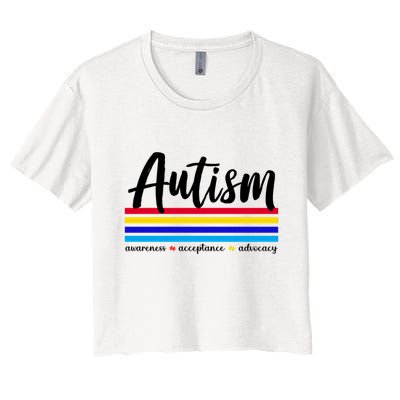 Autism Awareness Acceptance Advocacy Crop Top