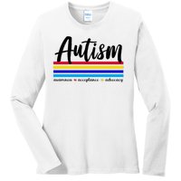 Autism Awareness Acceptance Advocacy Ladies Long Sleeve Shirt