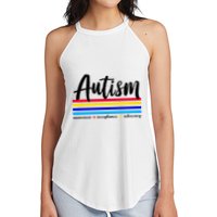Autism Awareness Acceptance Advocacy Women's Perfect Tri Rocker Tank