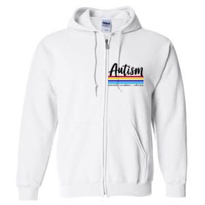 Autism Awareness Acceptance Advocacy Full Zip Hoodie