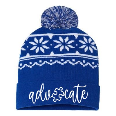 Advocate Autism Awareness Gift Autism Support Funny Gift USA-Made Snowflake Beanie