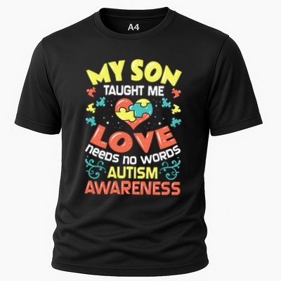 Autism Autistic Awareness Support Son Great Gift Cooling Performance Crew T-Shirt