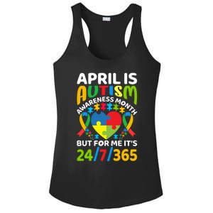 April Autism Awareness Month Autism Advocacy Autism Ribbon Autism Support Ladies PosiCharge Competitor Racerback Tank