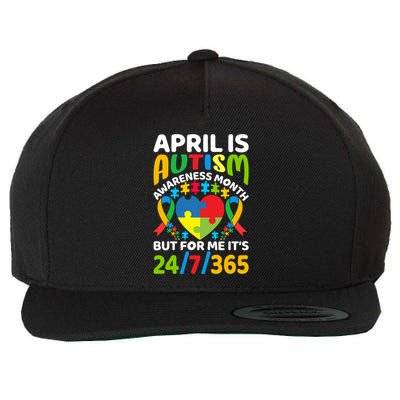 April Autism Awareness Month Autism Advocacy Autism Ribbon Autism Support Wool Snapback Cap