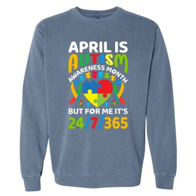 April Autism Awareness Month Autism Advocacy Autism Ribbon Autism Support Garment-Dyed Sweatshirt