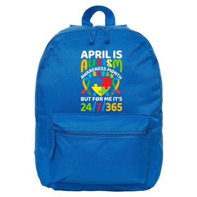 April Autism Awareness Month Autism Advocacy Autism Ribbon Autism Support 16 in Basic Backpack