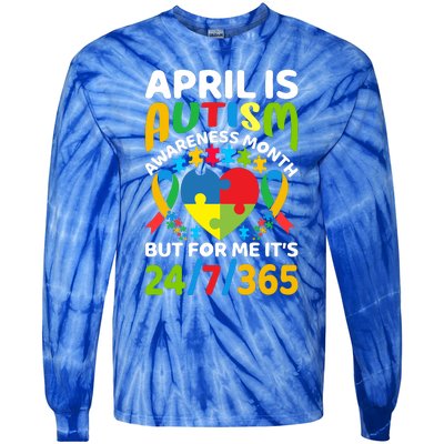 April Autism Awareness Month Autism Advocacy Autism Ribbon Autism Support Tie-Dye Long Sleeve Shirt