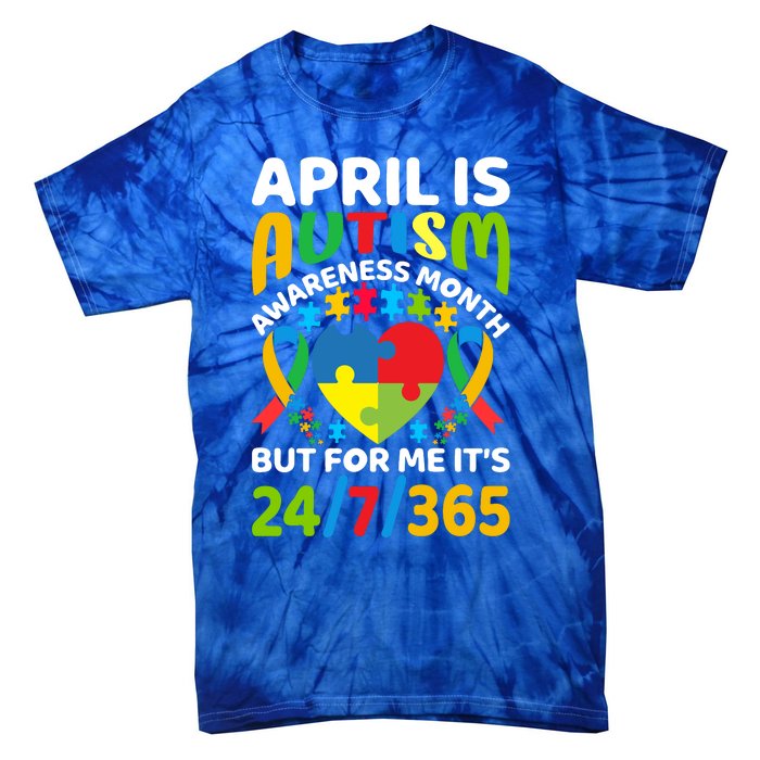 April Autism Awareness Month Autism Advocacy Autism Ribbon Autism Support Tie-Dye T-Shirt