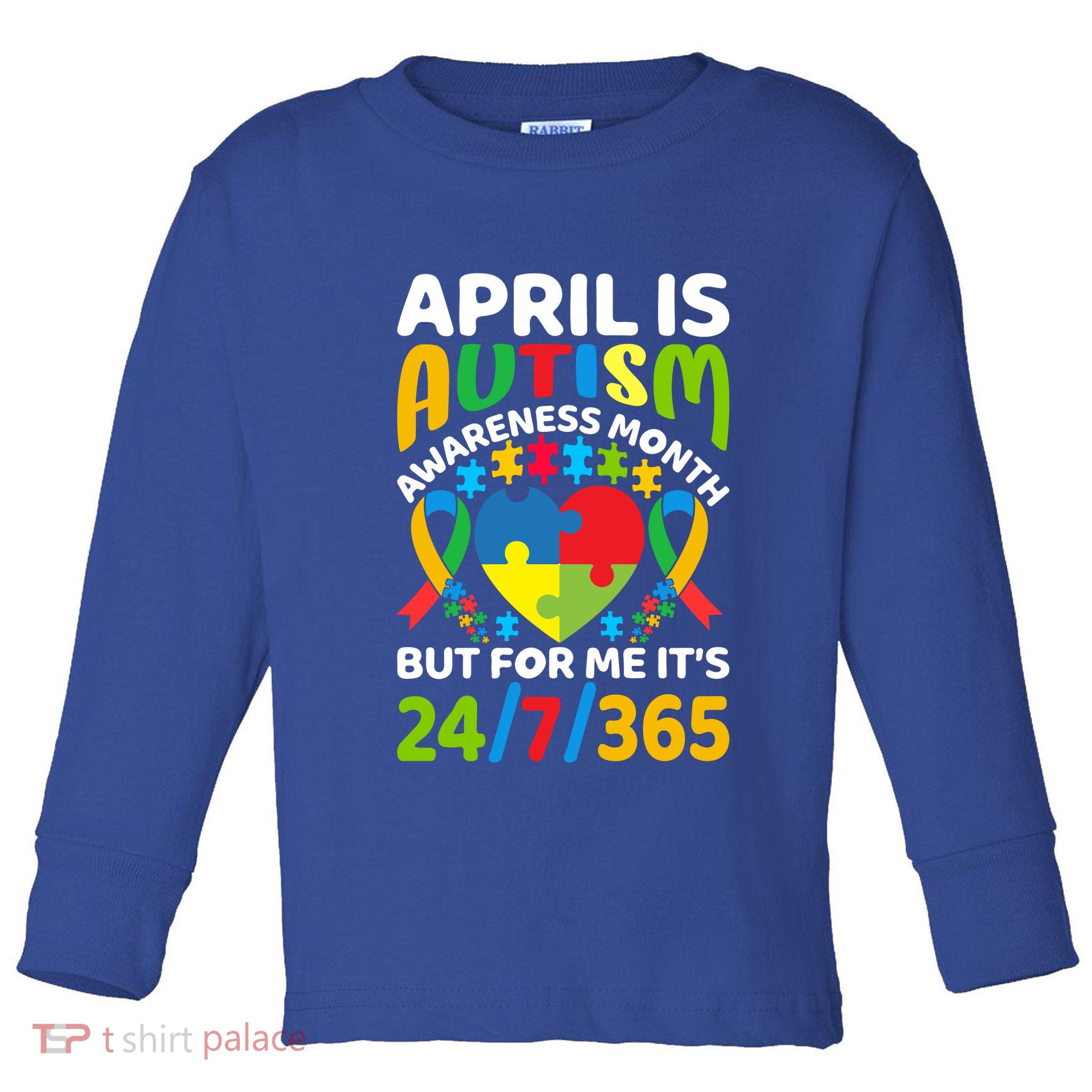 April Autism Awareness Month Autism Advocacy Autism Ribbon Autism Support Toddler Long Sleeve Shirt