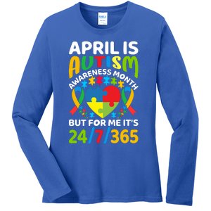 April Autism Awareness Month Autism Advocacy Autism Ribbon Autism Support Ladies Long Sleeve Shirt