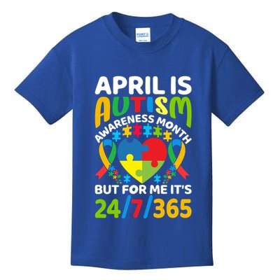 April Autism Awareness Month Autism Advocacy Autism Ribbon Autism Support Kids T-Shirt