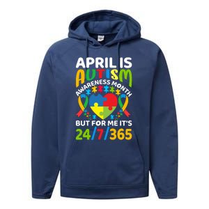 April Autism Awareness Month Autism Advocacy Autism Ribbon Autism Support Performance Fleece Hoodie