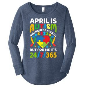 April Autism Awareness Month Autism Advocacy Autism Ribbon Autism Support Women's Perfect Tri Tunic Long Sleeve Shirt