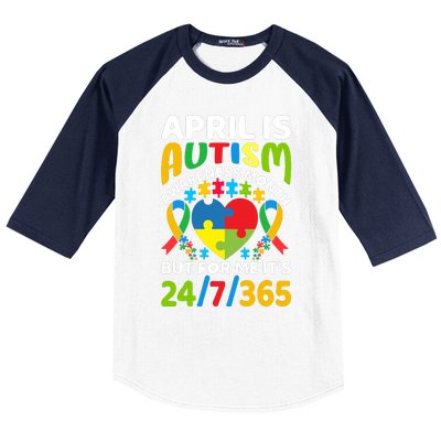 April Autism Awareness Month Autism Advocacy Autism Ribbon Autism Support Baseball Sleeve Shirt