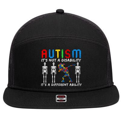 Autism Awareness 7 Panel Mesh Trucker Snapback Hat