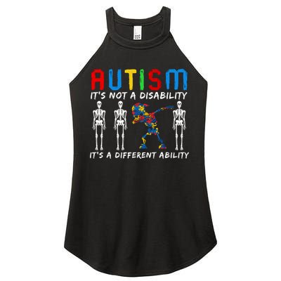 Autism Awareness Women's Perfect Tri Rocker Tank