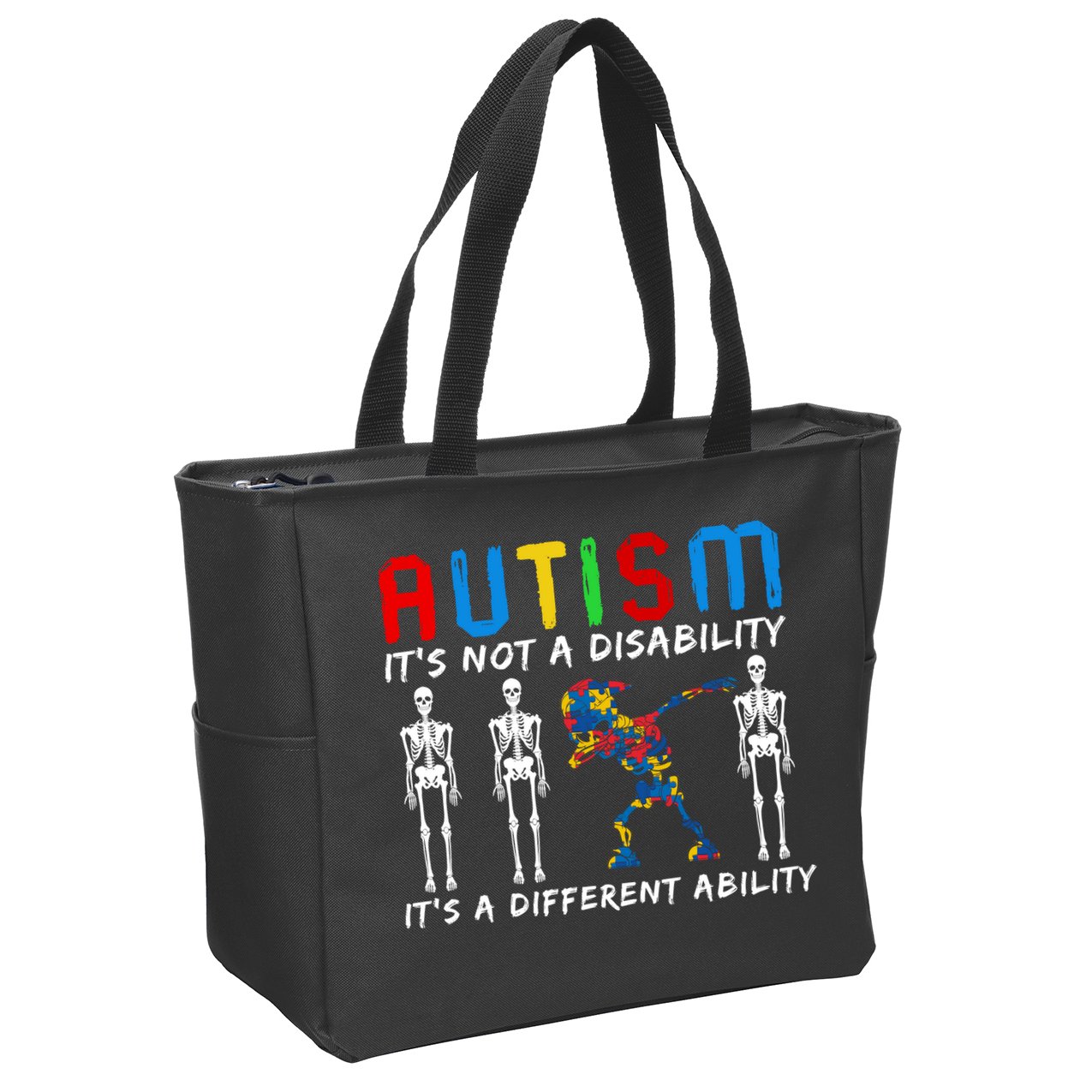 Autism Awareness Zip Tote Bag