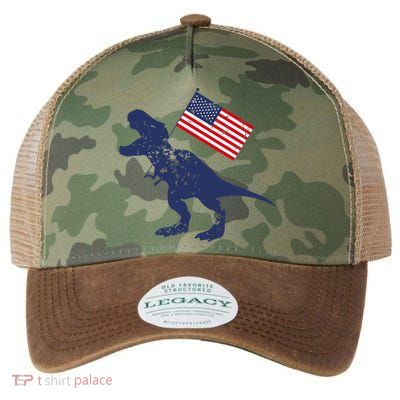 Awesome America American Dino Flag July 4th USA Dinosaur Legacy Tie Dye Trucker Hat