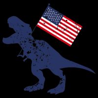 Awesome America American Dino Flag July 4th USA Dinosaur Impact Tech Backpack