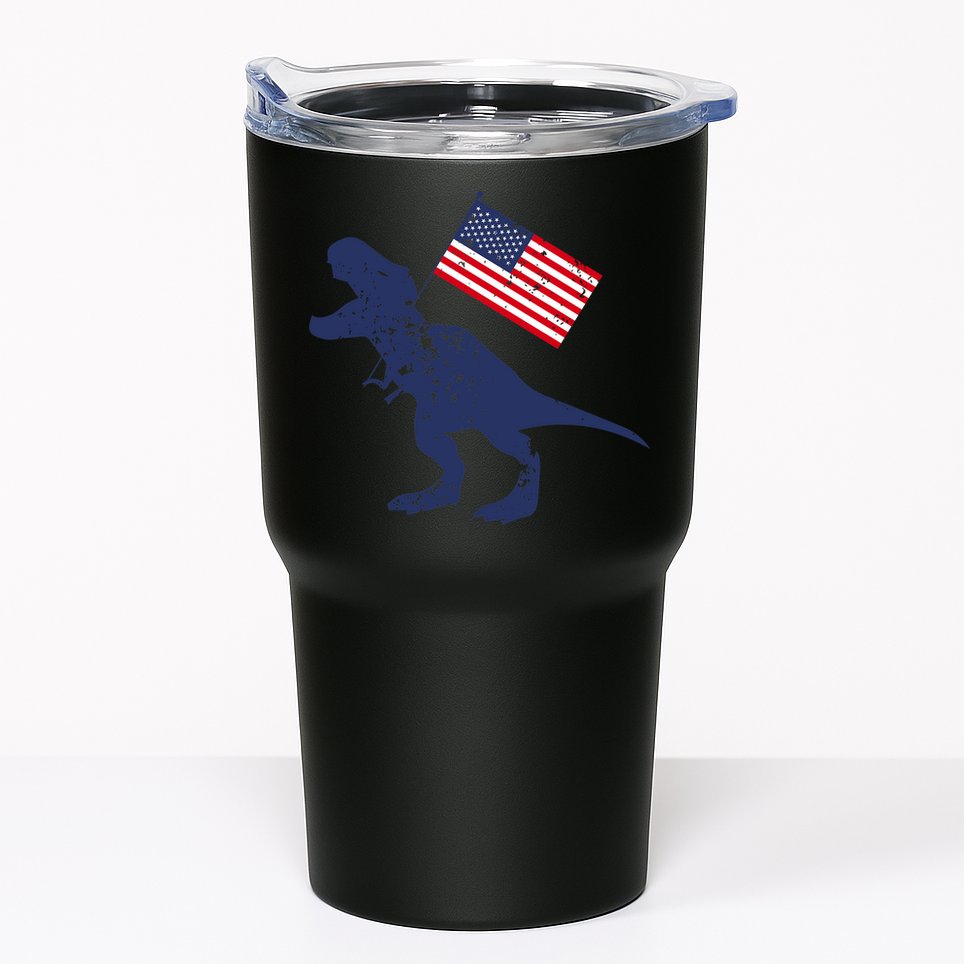 Awesome America American Dino Flag July 4th USA Dinosaur Tumbler