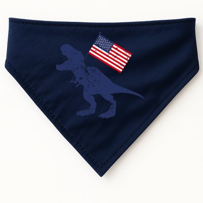 Awesome America American Dino Flag July 4th USA Dinosaur USA-Made Doggie Bandana