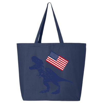 Awesome America American Dino Flag July 4th USA Dinosaur 25L Jumbo Tote