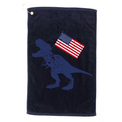 Awesome America American Dino Flag July 4th USA Dinosaur Golf Towel