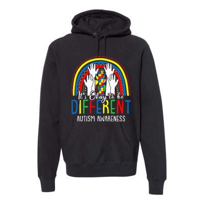 Autism Awareness Autistic Support It's Ok To Be Different Premium Hoodie