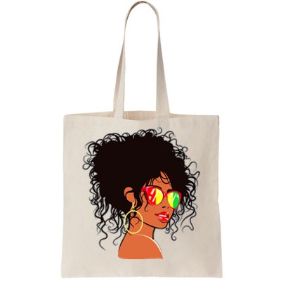 Afro African American Women Black Melanin Queen Juneteenth Tote Bag