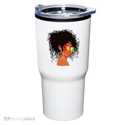 Afro African American Women Black Melanin Queen Juneteenth Tumbler