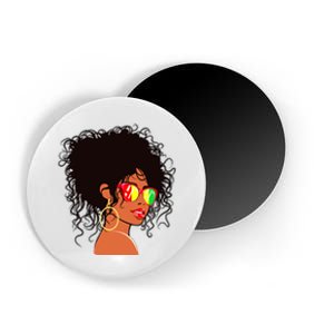 Afro African American Women Black Melanin Queen Juneteenth Magnet