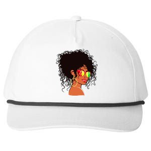 Afro African American Women Black Melanin Queen Juneteenth Snapback Five-Panel Rope Hat