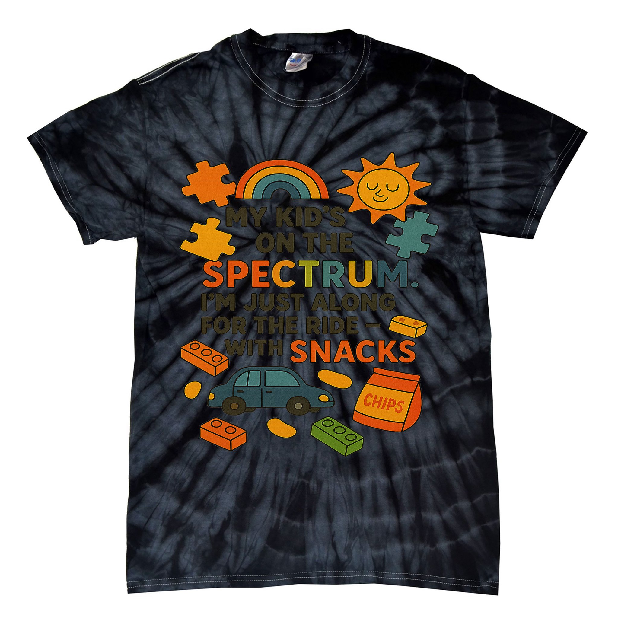 Autism Awareness Acceptance Spectrum Tie-Dye T-Shirt