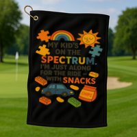 Autism Awareness Acceptance Spectrum Golf Towel