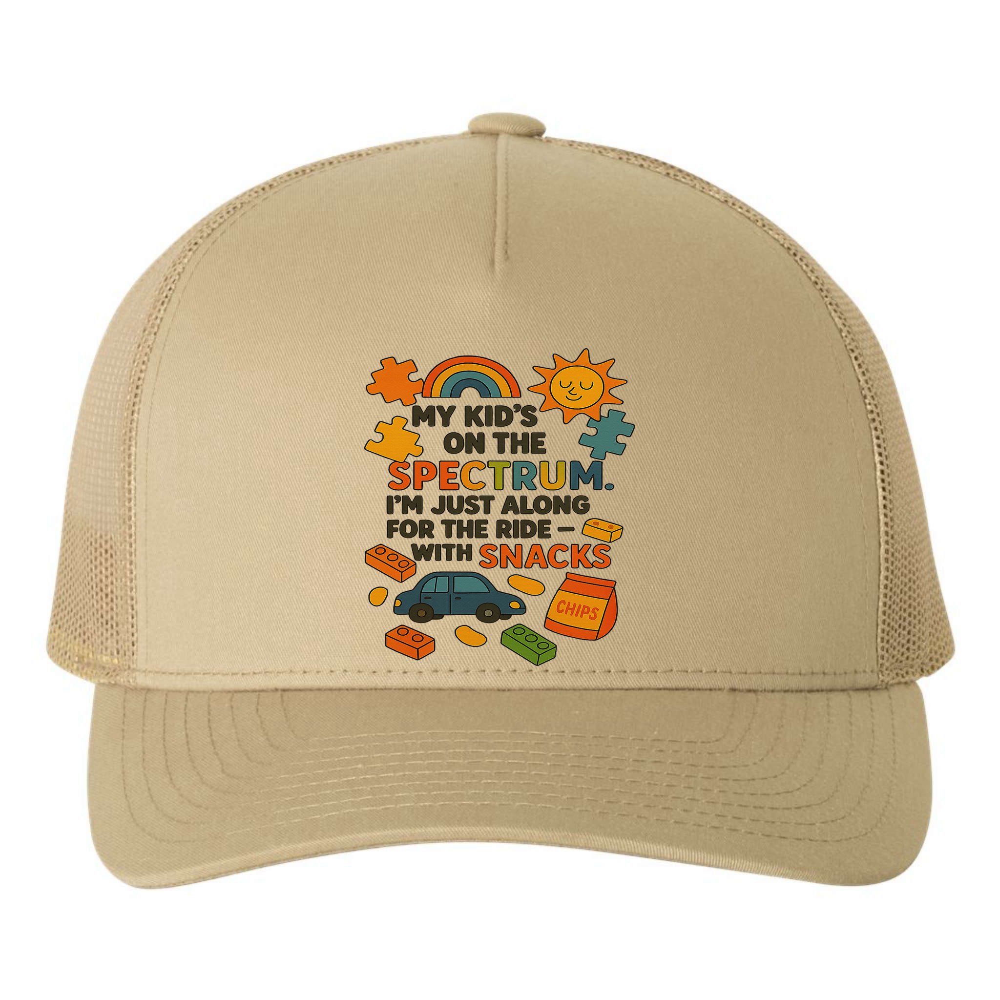 Autism Awareness Acceptance Spectrum Yupoong Adult 5-Panel Trucker Hat