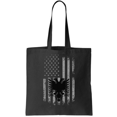 Albania Albanian American Flag Double Headed Eagle Patriotic Tote Bag