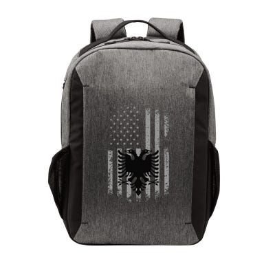 Albania Albanian American Flag Double Headed Eagle Patriotic Vector Backpack