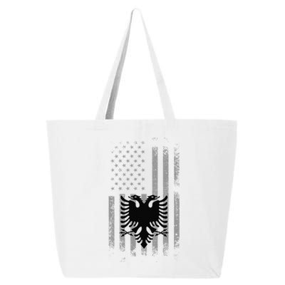 Albania Albanian American Flag Double Headed Eagle Patriotic 25L Jumbo Tote