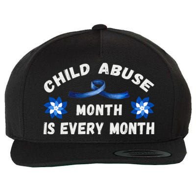 April Abuse Awareness Month Is Every Month Teacher Gift Wool Snapback Cap