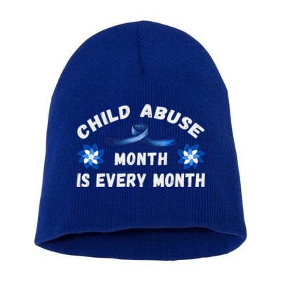 April Abuse Awareness Month Is Every Month Teacher Gift Short Acrylic Beanie