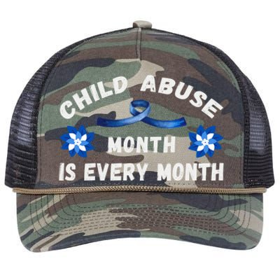 April Abuse Awareness Month Is Every Month Teacher Gift Retro Rope Trucker Hat Cap