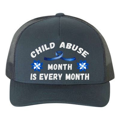 April Abuse Awareness Month Is Every Month Teacher Gift Yupoong Adult 5-Panel Trucker Hat